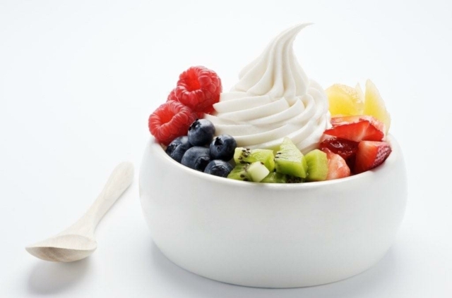 Joghurt gefroren Früchte gesund Leben Bauch abnehmen schnell effektiv