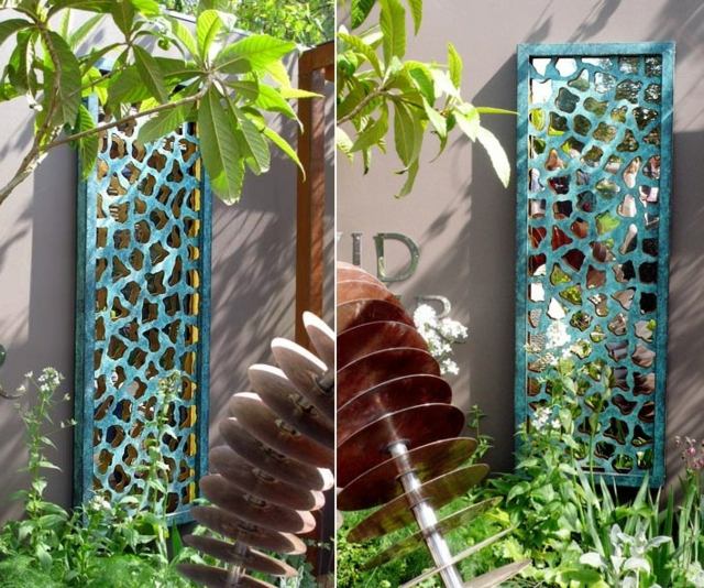 Holz Gartendeko Ideen Glas originell kreativ platzsparend