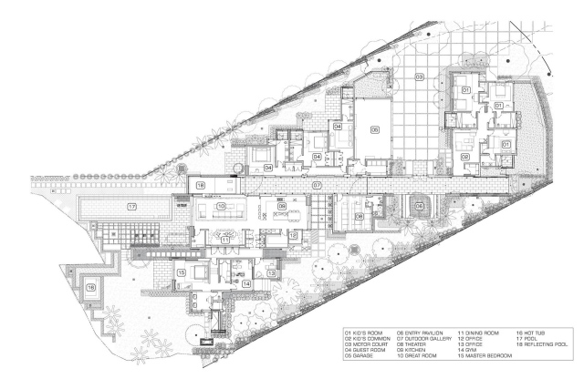Kona Residenz-mit schwimmanlagen Raum aufteilung umrisse