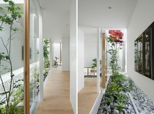 Steingarten Innenhof Einrichtung Ideen japanischer Stil