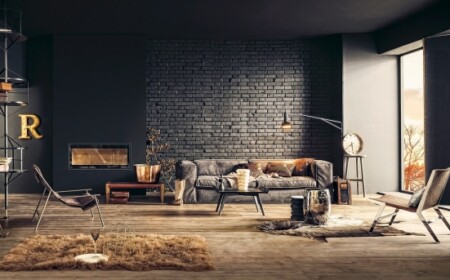 Lounge Wohnzimmer-Möbel Ledersofa Bodenbelag schwarze-wand design ideen