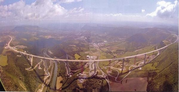 Millau brücke-stahl beton-Frankreich Brücken schön weltgrößte