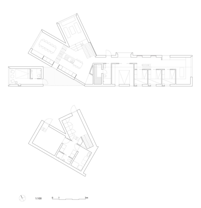 Modernes Haus-norwegen asymmetrisch grundriss standort