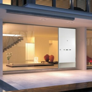 Nebeneingangstür stabil Garage Haus Design Ideen Glas Fronten