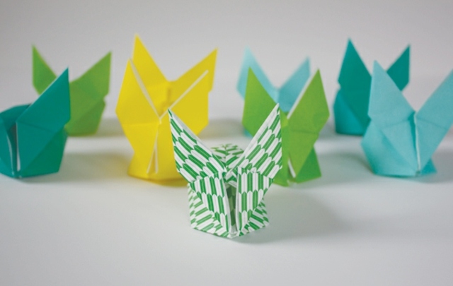 Figuren Girlande Origami Frühlingsstimmung Kinderzimmer