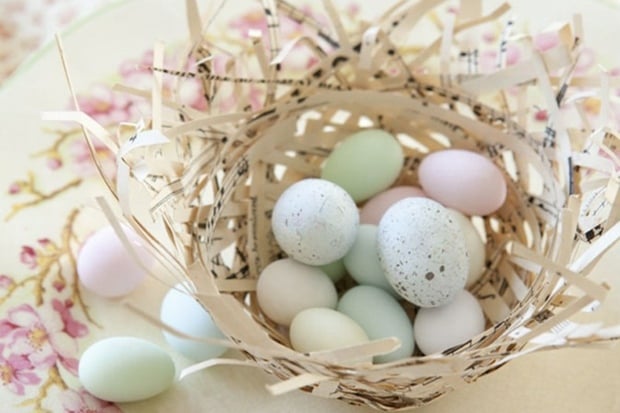 Ideen ausgeblasene gefärbte Eier Deko langhaltig Frühling