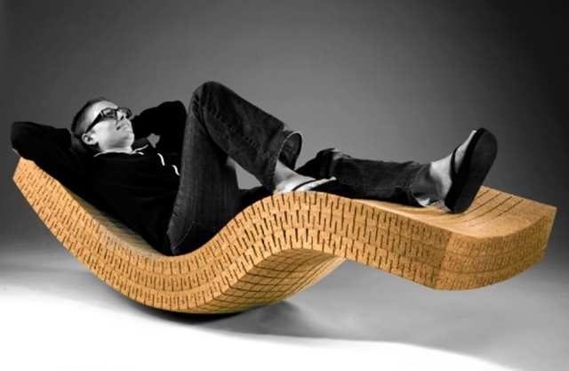 Relaxmöbel daniel michalik design-Rückenlehne kork recycelt