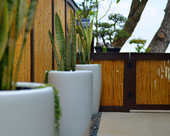 34 Ideen für Sichtschutz im Garten mit dekorativem Zaun aus Bambus
