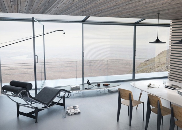 Stelzenhaus modern Panoramafenster-3d haus design benoit Challand