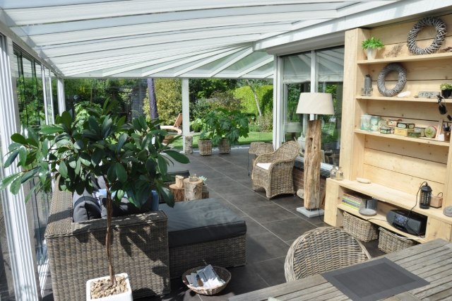 Terrassenüberdachung alu Windschutz-Sonnen-und regenschutz