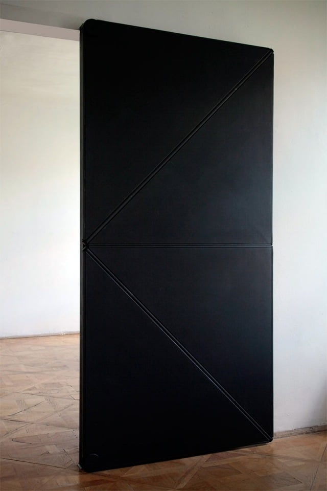 Tür Design schwarz-modern dreieck flip panel Segmente-rotierend