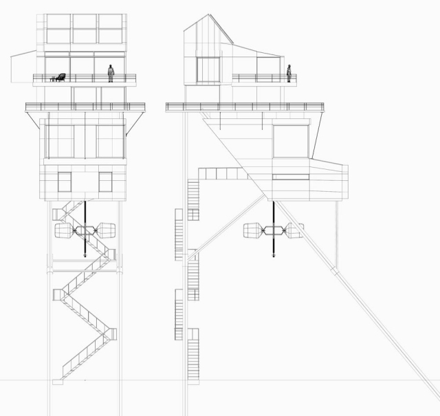 ansichten Stelzenhaus-modern 3d haus Design Benoit Challand
