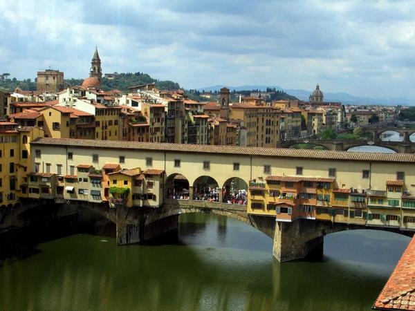 alte brücke-segmentbogenbrücke Ponte-Vecchio arno florenz-italien