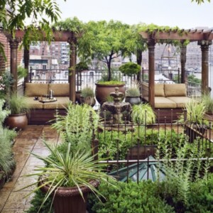 asiatischer dachgarten-möbliert Loft Penthouse Wohnung-nyc