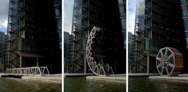 außergewöhnliche brücken-konstruktionen Rolling-Bridge london