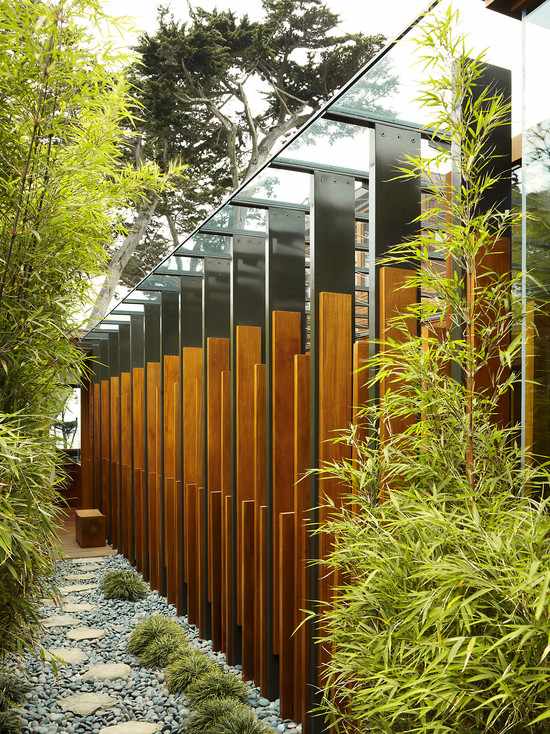 bambus pflanzen deko exterieur kies steine gehweg