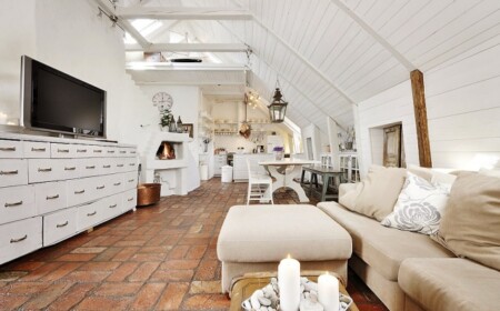 dachwohnung skandinavischer-stil loft wohnzimmer shabby-chic