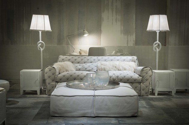 designer möbel weiß wohnzimmer baxter kollektion sofa capitonniert