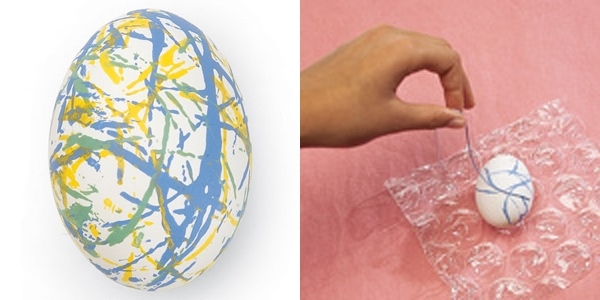 eier zu ostern färben-bemalen Acrylfarben-abstraktes Ei 