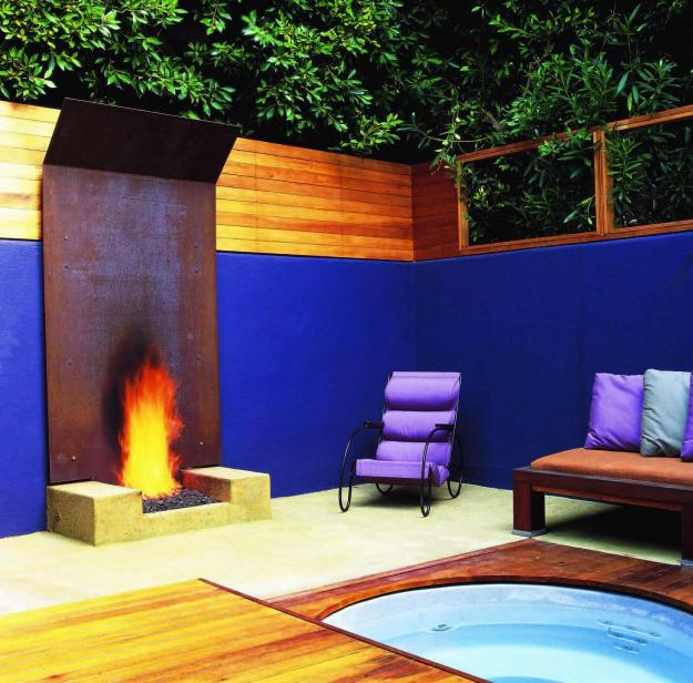  Ideen für die Feuerstelle draußen rostigen cortenstahl terrasse pool