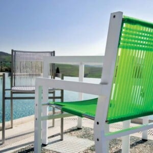 gartenstuhl ideen modern grün rückenlehne-camaleonte Raniero Botti