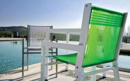 gartenstuhl ideen modern grün rückenlehne-camaleonte Raniero Botti