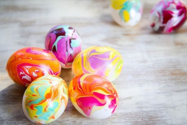 marmorne eier aus verschiedene farben interessante resultate