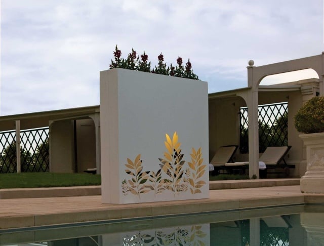 moderne Blumenkübel integrierte beleuchtung terrasse LAPAS BYSTEEL
