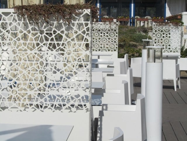 moderne Blumenkübel metall weiß dekorativ raumteiler