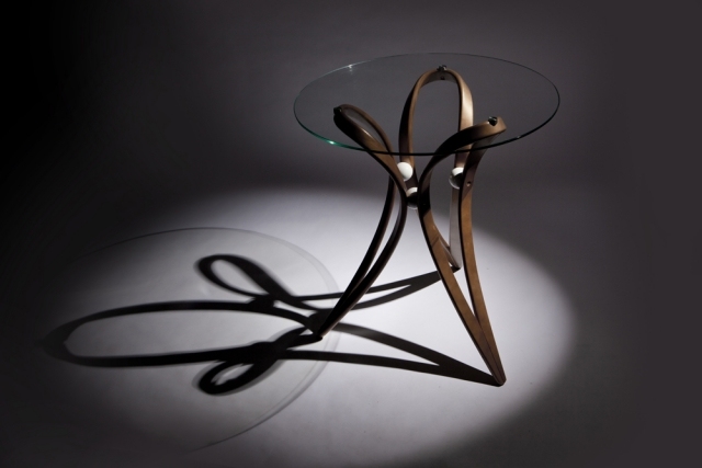 moderne Design-Möbel aus Holz beistelltisch glasplatte actual design studio