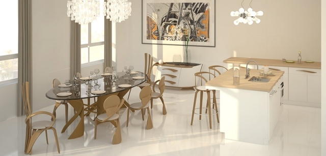 moderne möbel holz küche esszimmer actual design studio