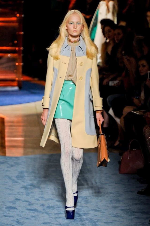 oberkleidung trends 2014 mode-farben stoffe-miu miu damen kleider mantel