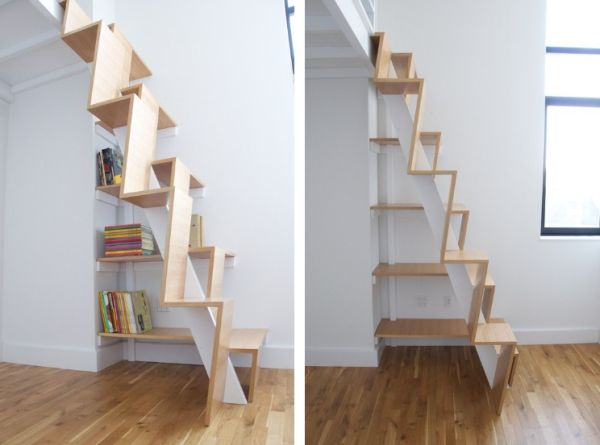 raumsparende innentreppe aus Holz Design-Leicht Holz-bücherregale
