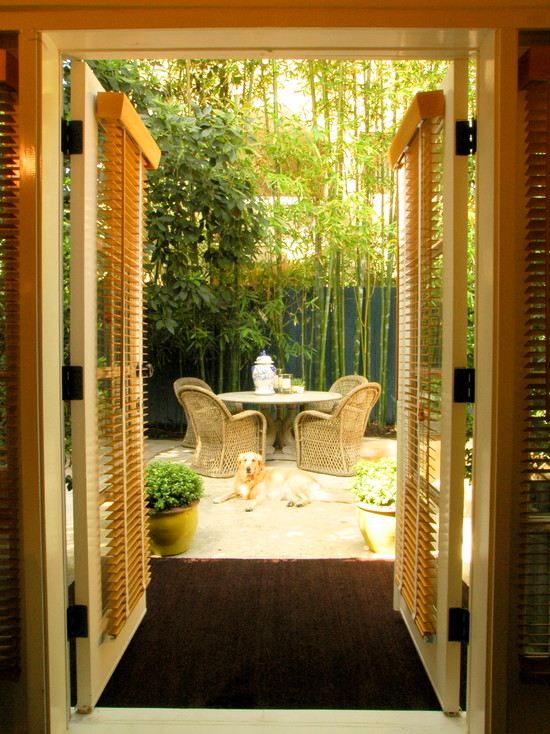 terrasse bambus im garten idee essbereich bambus pflanzen