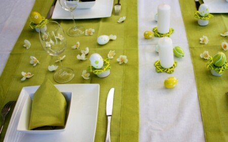 tischdeko-ostern-lime-gruen-servietten-tischlaufer-kerzen