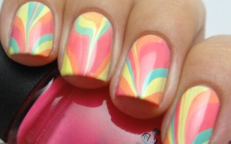 wasser effekt-marmor nägellack design selber machen