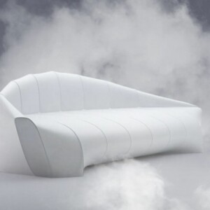 weißes Sofa Polstermöbel ergonomische Konstruktion moderner Zweisitzer
