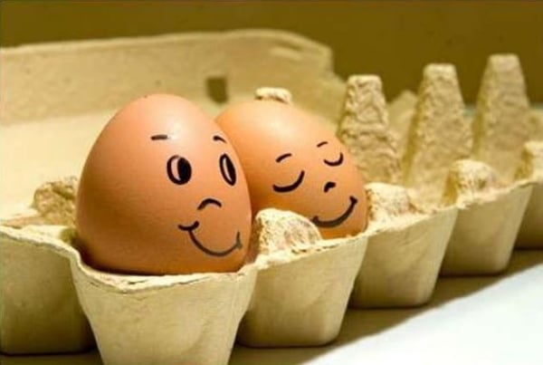 witzige ostern deko-gesichter zeichnen-eier liebespaar