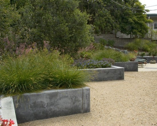 zick-zack gartenmauer-hangsicherung bepflanzte beton elemente