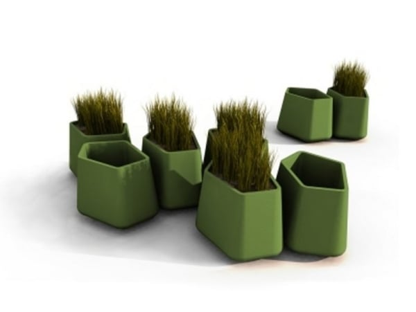 Alain Gilles-Design pflanzenkübel-modular dunkelgrün