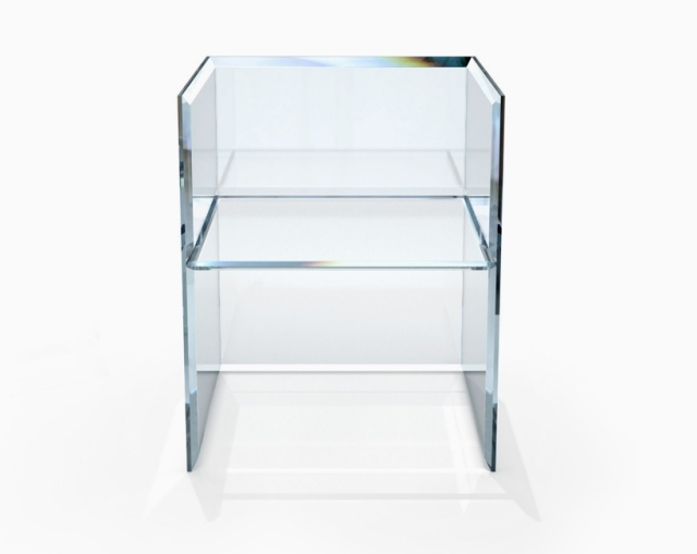 Armlehnsessel geradliniges design aus Glas transparenz prism-kollektion