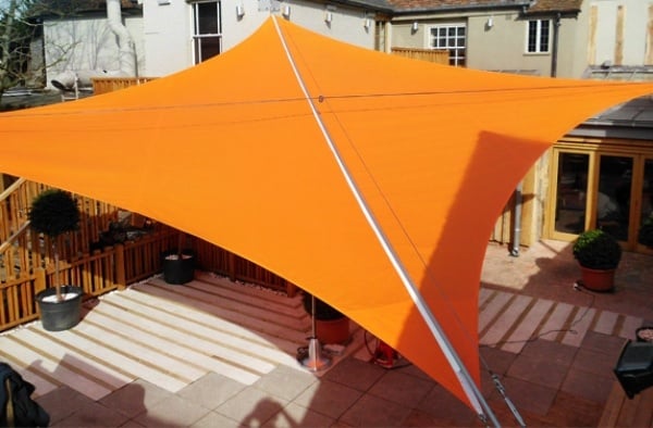 Aufrollbare orange Sonnensegel-bessere Lebensqualität design Wellington-Sail