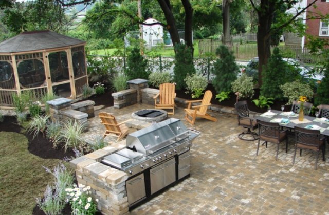 akzent setzen küche outdoor pavillon holz möbel