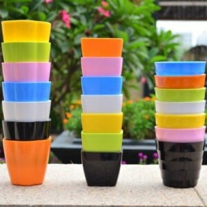 Blumenntopf Wasserspeicher bunte Farben Design Ideen