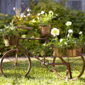 Blumentopf Schattengarten schöne Ideen frische Blumen Dekoration