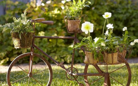 Blumentopf Schattengarten schöne Ideen frische Blumen Dekoration