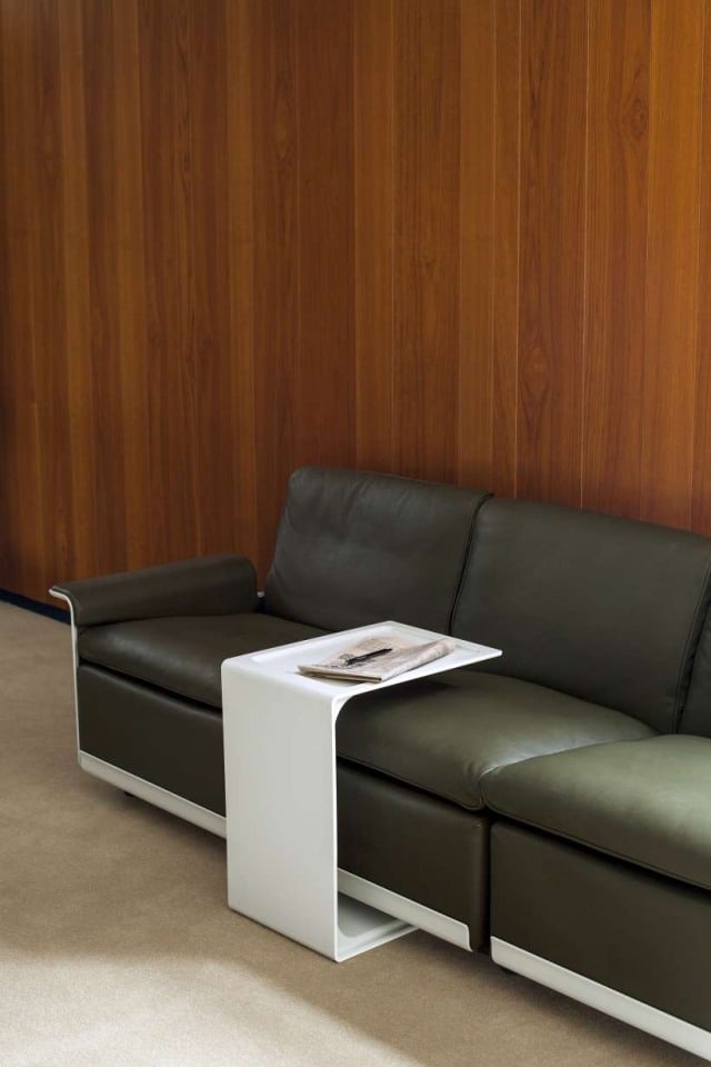 Designer Beistelltisch sofa schwarz polsterung moderne ausstattung 
