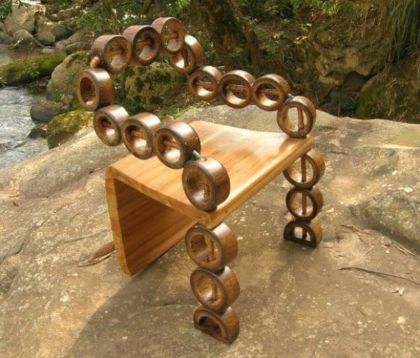 Designer Stuhl aus bambus-armlehnstuhl bambusrohre