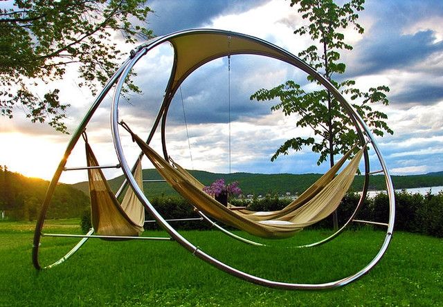 Doppelhängematte Infininty ideen für outdoor relax möbel