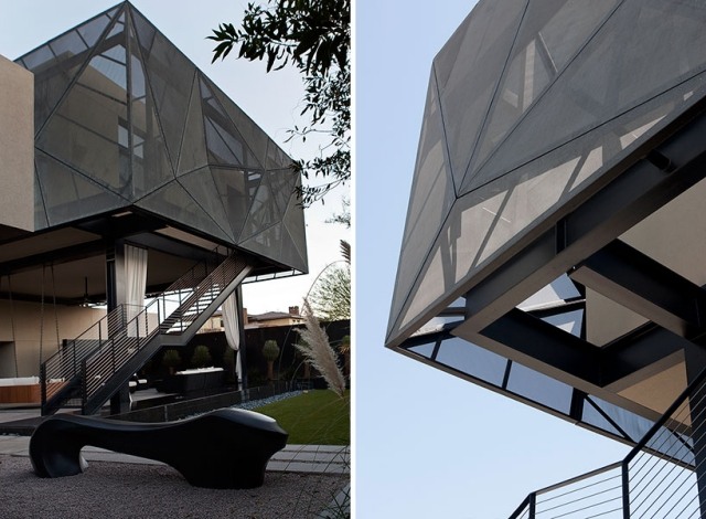 Garten Sitzbank-Design schwarz außergewöhnlich Haus-membranartige hülle